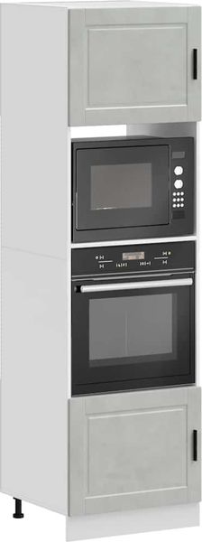 vidaXL Herdumbauschränke 2 Stk. Porto Betongrau Holzwerkstoff 3315055