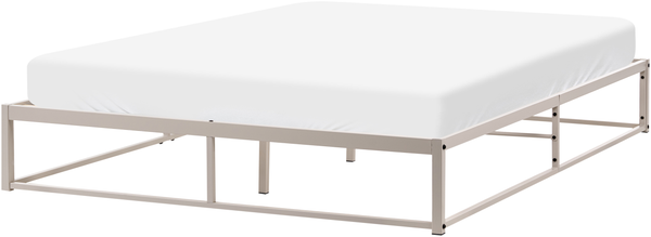 Bett ohne Kopfteil Metall VIRY 160x200 cm Hellbeige