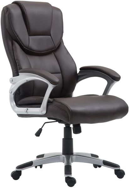 CLP Bürostuhl ergonomisch Texas, Modern drehbar und höhenverstellbar, Kunstleder,braun
