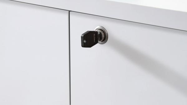 Schrank CALVIA Büroschrank in weiß abschließbar Bild 4