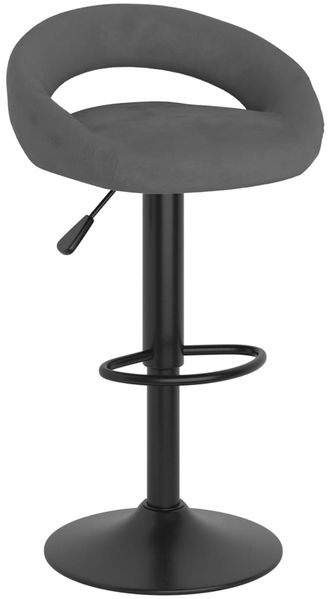 vidaXL Barhocker 2 Stk. Dunkelgrau Samt 333270 Bild 3