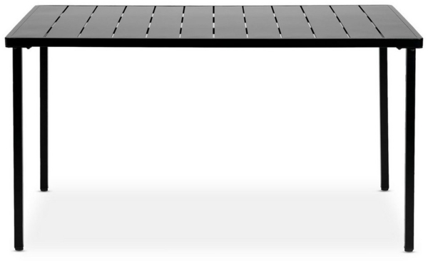IDIMEX Gartentisch AZALEA, Outdoor Tisch 140x80cm wetterfest aus Metall Terrassentisch schwarz