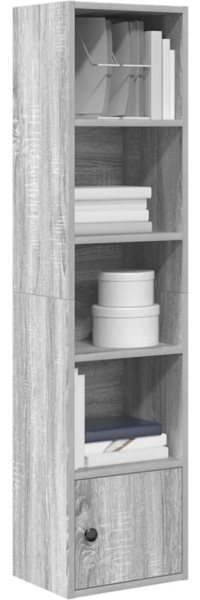 vidaXL Bücherregal Grau Sonoma 31x24x127 cm Holzwerkstoff 860351