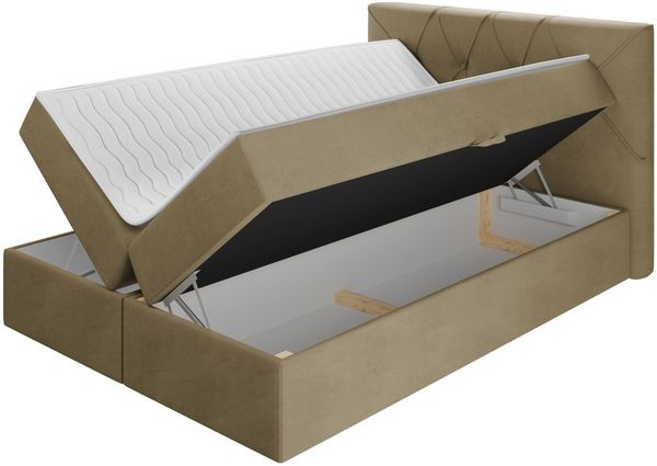 Boxspringbett Nakir, Blau, 160x200 cm Bild 3