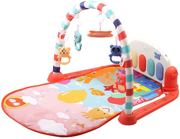 Chipolino Spielcenter Animals, Spielbogen Krabbeldecke Musiktasten Licht Tiere rot