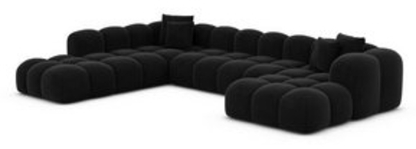 Sofa Dreams Wohnlandschaft Polster Stoffsofa Modern Ottomane Couch Samtstoff Formentera XXL, Loungesofa Bild 6