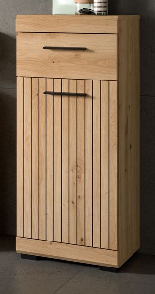 Badezimmer Kommode Shawn in Eiche 37x88 cm