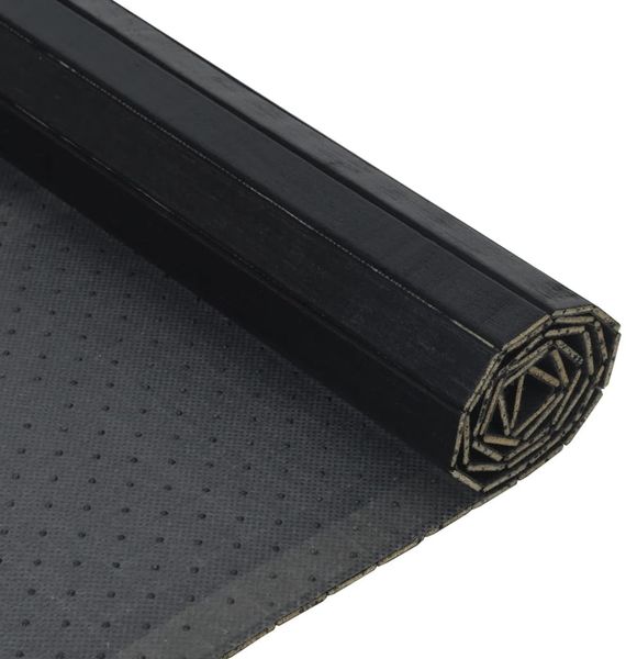 vidaXL Teppich Rechteckig Schwarz 100x300 cm Bambus 376810 Bild 5