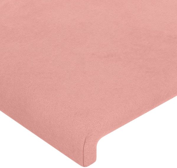 Bettgestell mit Kopfteil Samt Rosa 120x200 cm, Härtegrad: H2 [3125628] Bild 10