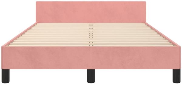Bettgestell mit Kopfteil Samt Rosa 120x200 cm, Härtegrad: H2 [3125628] Bild 6