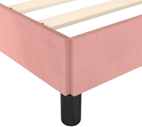 Bettgestell mit Kopfteil Samt Rosa 120x200 cm, Härtegrad: H2 [3125628] Bild 8