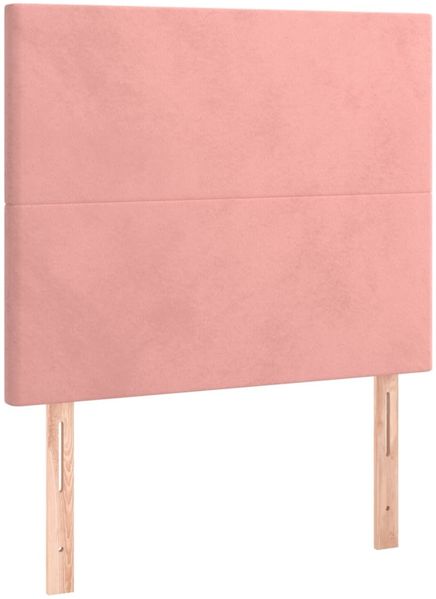 Bettgestell mit Kopfteil Samt Rosa 120x200 cm, Härtegrad: H2 [3125628] Bild 9