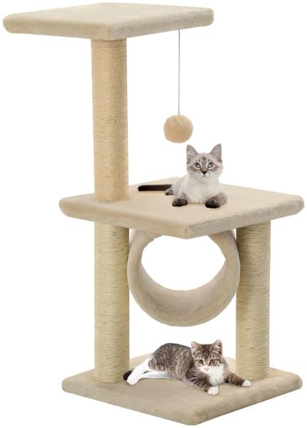 vidaXL Katzen-Kratzbaum Sisal 65 cm Beige 170548