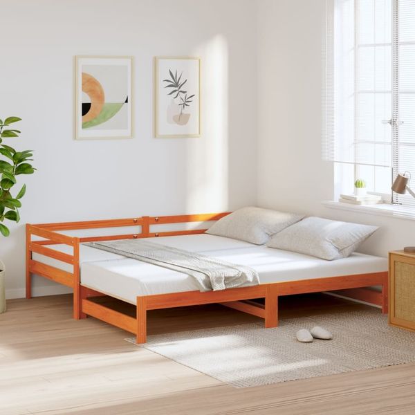 vidaXL Tagesbett Ausziehbar ohne Matratzen 90x190 cm Massivholz 847160