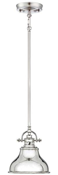 Hängeleuchte, Deckenlampe, Metall Glas, Silber