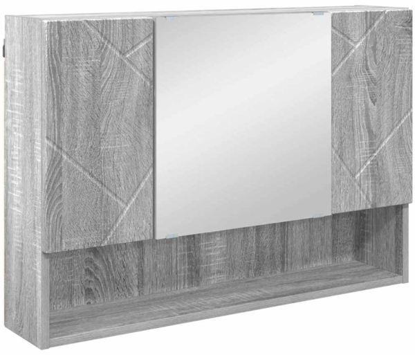 vidaXL Spiegelschrank Graues Sonoma 80 x 17 x 55 cm Holzwerkstoff 883360