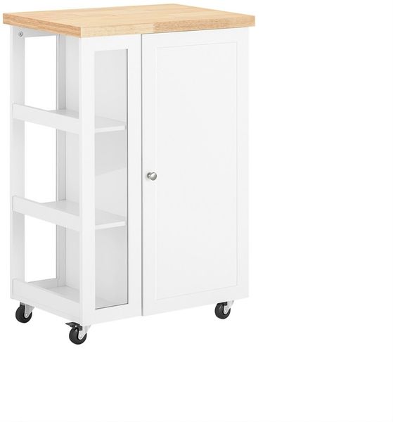 SoBuy FKW75-WN Küchenwagen, MDF, Lackiert, Weiß, 60 x 90 x 40 cm