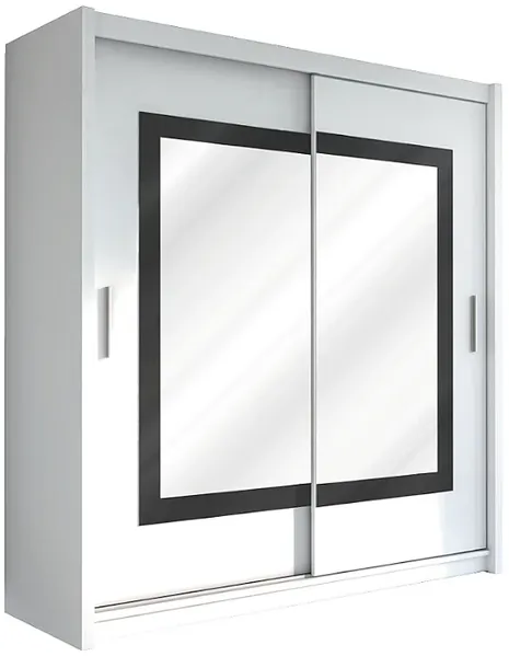Vente-unique - AUTLAN Wardrobe and walk-in wardrobe Holz, Platte Weiß - B 61 cm x H 215 cm x L 203 cm