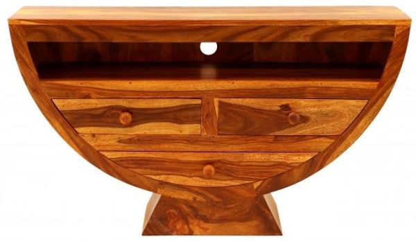 Fernsehtisch Jali 120x65x45 aus indischem Sheesham-Massivholz
