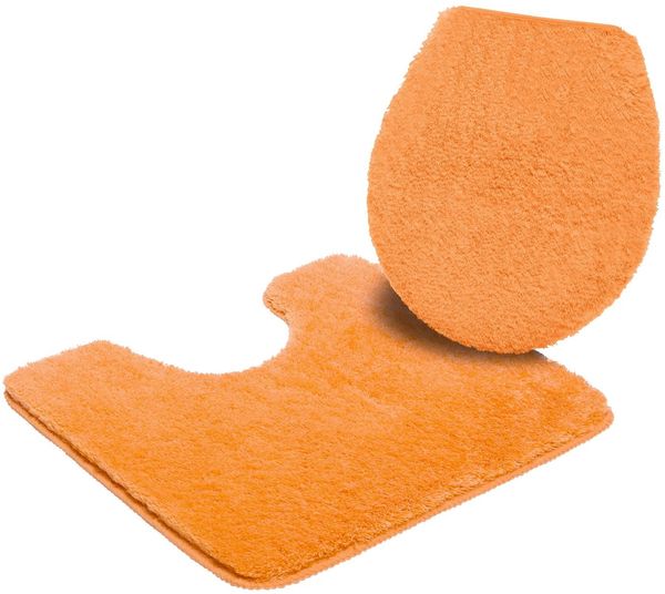 OTTO home Badematte Merida, Badvorleger, Badezimmer Teppich, Höhe 32 mm, rutschhemmend beschichtet, schnell trocknend, strapazierfähig, fußbodenheizungsgeeignet, Kunstfaser, 2-tlg. Stand-WC Set, Badteppich, Uni Farben, rechteckig, rund & als 2-tlg. Set...