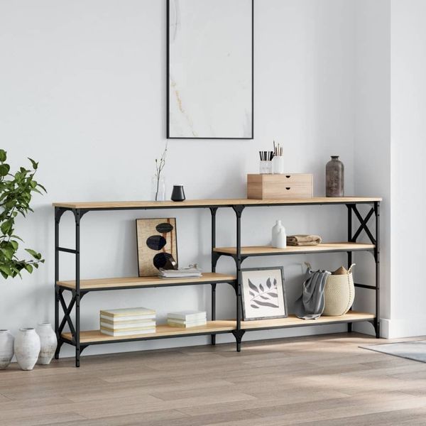vidaXL Konsolentisch Sonoma-Eiche 180x29x76,5 cm Holzwerkstoff 835475