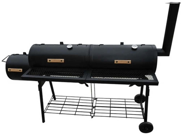 vidaXL 'Nevada' Barbecue-Smoker, pulverbeschichtetes Metall Schwarz, 173 x 51 x 132 cm