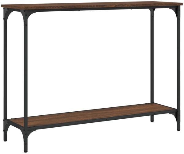Konsolentisch, Beistelltisch, Konsole Braun Eichen-Optik 101x30,5x75 cm Holzwerkstoff