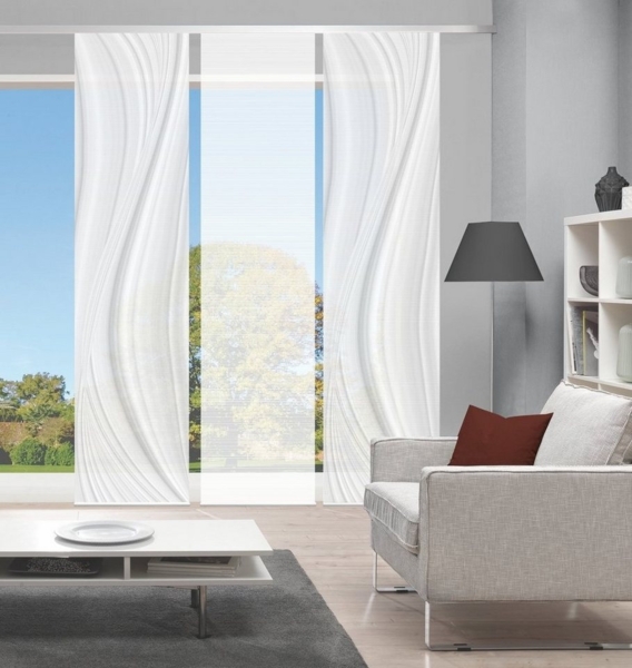 Vision S Schiebegardine 080507 LAURINA Schiebegardine, halbtransparent, Bambusoptik, 260x60 cm (3 St), 100% Polyester