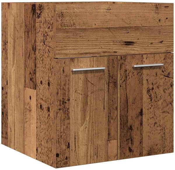 Waschbeckenschrank, Badschrank Altholz-Optik 41x38,5x46 Holzwerkstoff de7405