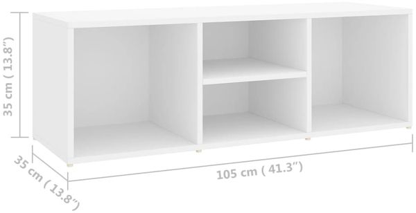 vidaXL Schuhbank Weiß 105x35x35 cm Holzwerkstoff 804463 Bild 6