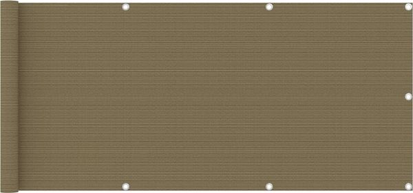 vidaXL Balkon-Sichtschutz Taupe 75x600 cm HDPE 310959