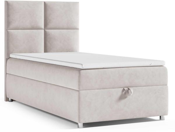 Best for Home Boxspringbett K2 SINGLE mit Bettkasten (Creme 70x200)