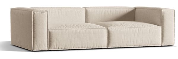 Micadoni Sofa Nuria 5-Sitzer Strukturierter Stoff Beige Bild 2