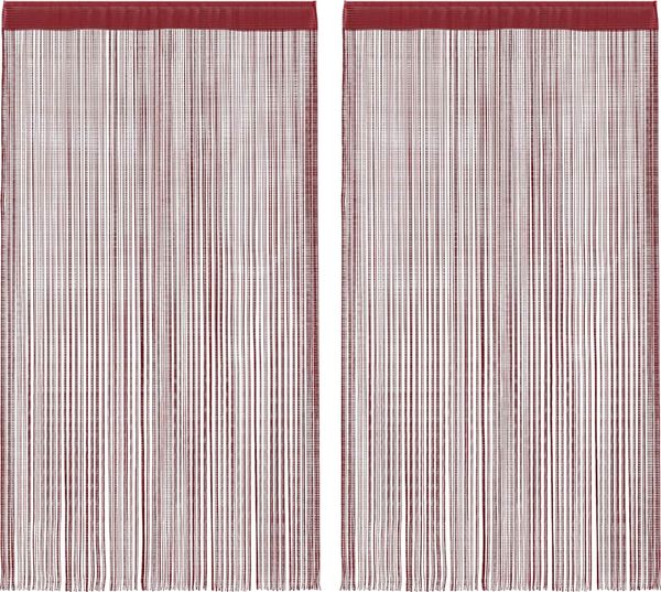 vidaXL Fadenvorhänge 2 Stk. 140 x 250 cm Burgunderrot 132409