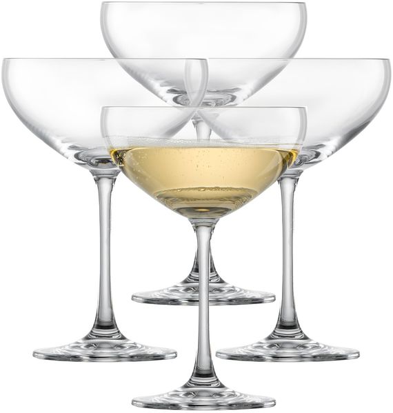 SCHOTT ZWIESEL Sektschale Bar Special (4er-Set), elegante Champagnerschalen, spülmaschinenfeste Tritan-Kristallgläser, Made in Germany (Art.-Nr. 123620), Klar, Kristall