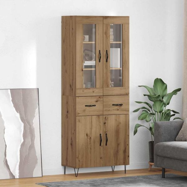 vidaXL Highboard Artisan-Eiche 69,5 x 34 x 90 cm Holzwerkstoff 3402702