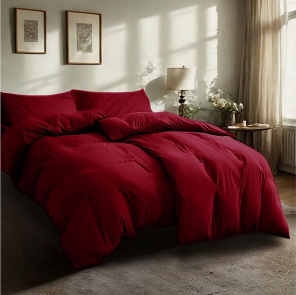Komfortec Bettwäsche Premium, 135 x 200 bis 220 x 240 cm, 6 verschiedene Größen zur Auswahl, gebürstet 100% Mikrofaser, 4 teilig, Superweiches Bettwäsche-Set, Knitterfrei, Atmungsaktiv
