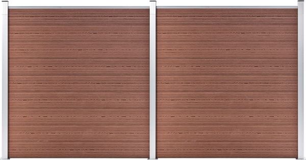 vidaXL Gartenzaun WPC 353×186 cm Braun 3053207