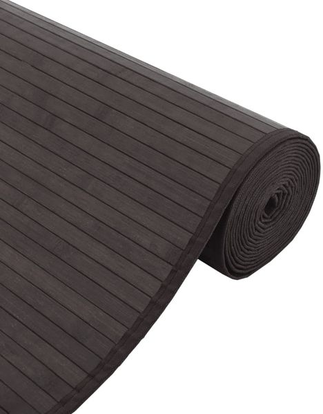 vidaXL Teppich Rechteckig Dunkelbraun 70x1000 cm Bambus 376899 Bild 4