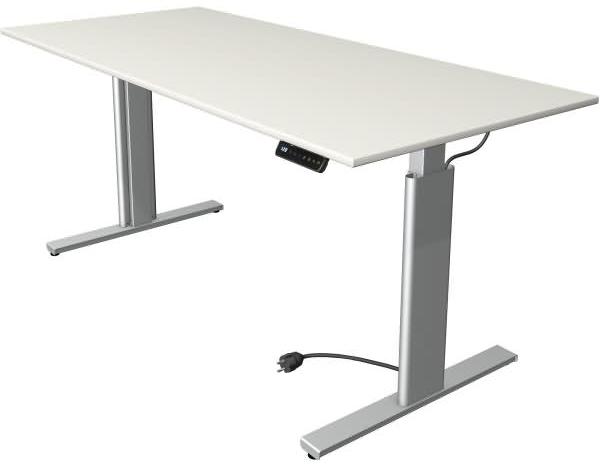 Kerkmann Schreibtisch Sitz-Stehtisch MOVE 3 silber 180x80x74-120cm elektr. höhenverstellbar weiß