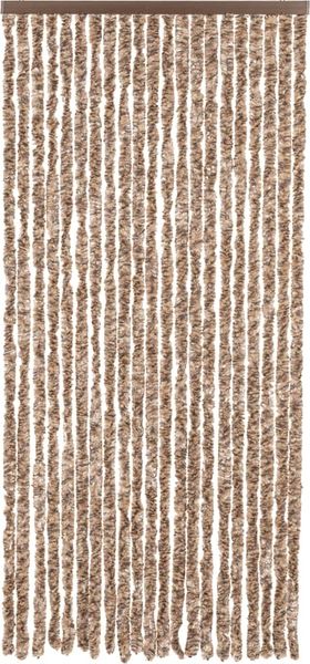 vidaXL Fliegenvorhang Beige und Dunkelbraun 90x220 cm Chenille 377321 Bild 3