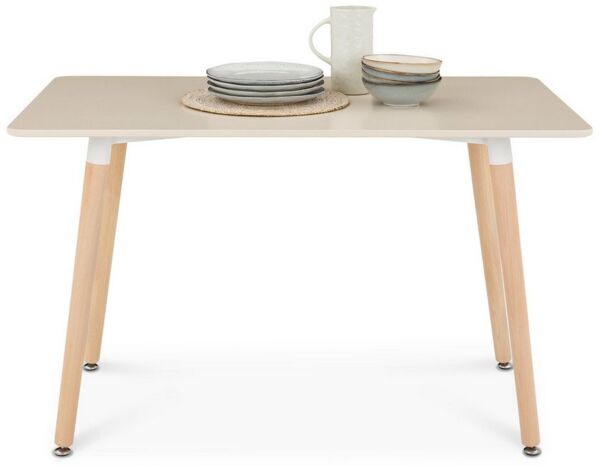 IDIMEX Esstisch SHANNON, Esszimmertisch 120x70 cm mit MDF-Platte und Buchenholzbeinen Cremeweiß
