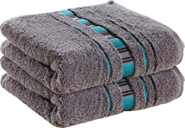 Erwin Müller Handtuch Handtuch "Achern" 2er-Pack, Frottier (2-St), Walk-Frottier Uni