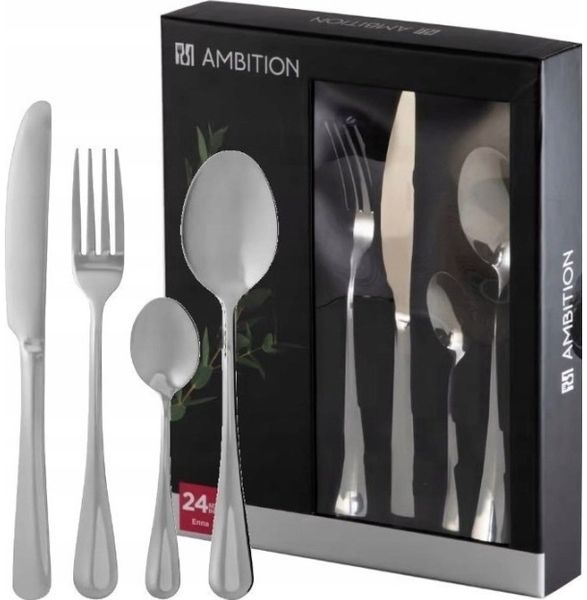 Ambition Besteckset 24-teilig ENNA silber Edelstahl 83931