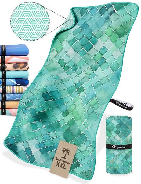 NirvanaShape Strandtuch Strandtuch XXL - Strandhandtuch, Mikrofaser Badetuch, Handtuch