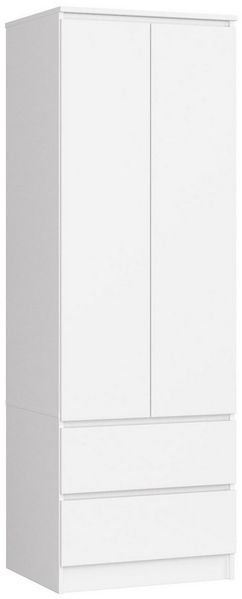 Raumhirsch Furniture Kleiderschrank Moderner Schrank weiß matt - Stilvolle Aufbewahrung - Kleiderschrank (viele Farbvarianten - Maße: 60 x 180 x 51 cm) - Hochwertig & stabil