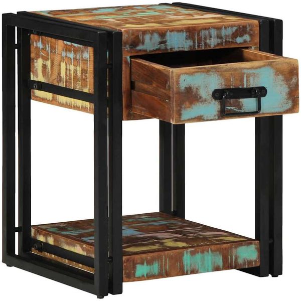 vidaXL Nachttisch 40 x 40 x 50 cm Massives upgecyceltes Holz 4016702