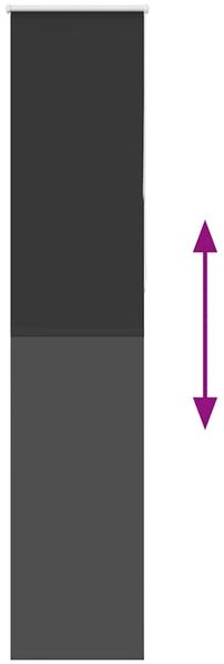vidaXL Verdunkelungsrollo Schwarz 50x210 cm Stoffbreite 45,7 cm 4010910 Bild 5