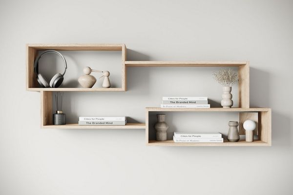 Home affaire Wandboard Wandregal Trio, 1-tlg, Ideal als Bücherregal, Dekoregal oder Ablage im Büro