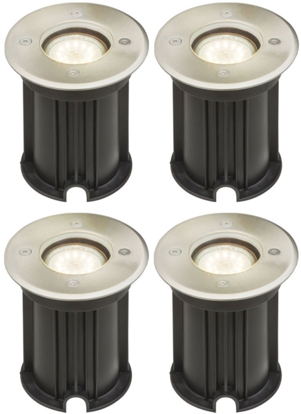 4er Set Edelstahl Bodeneinbaustrahler STYLE